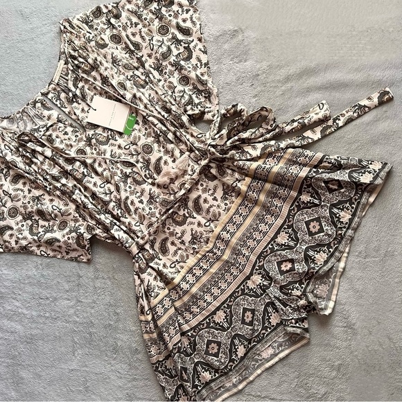 NWT Spell & The Gypsy Collective Journey Flounce Sleeve Paisley Playsuit Romper